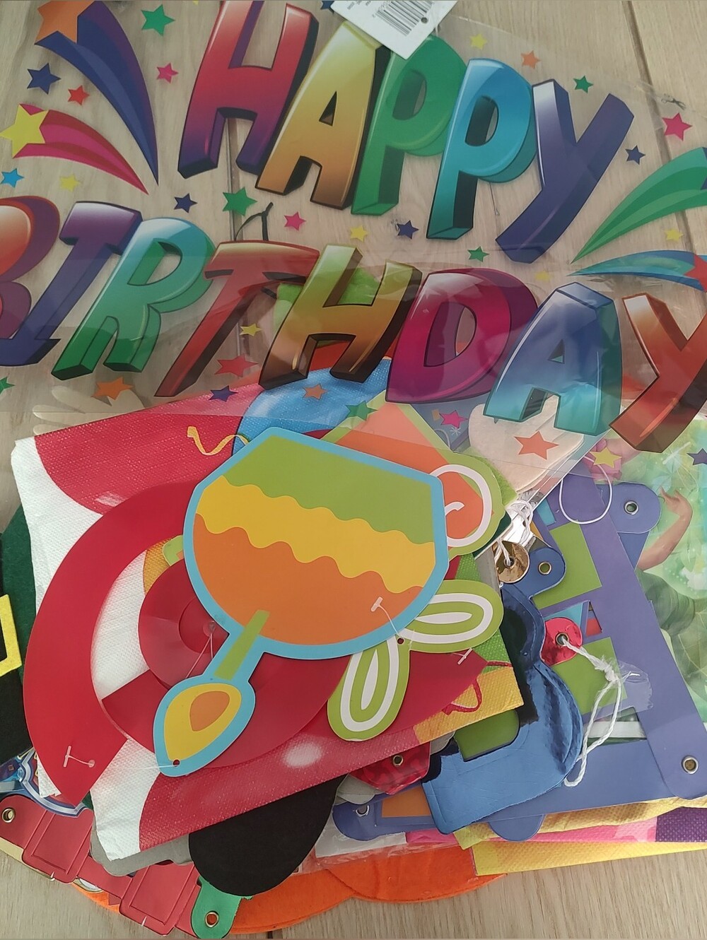 Multicolor Happy Birthday Halloween Christmas Decorations - Home Party Supplies